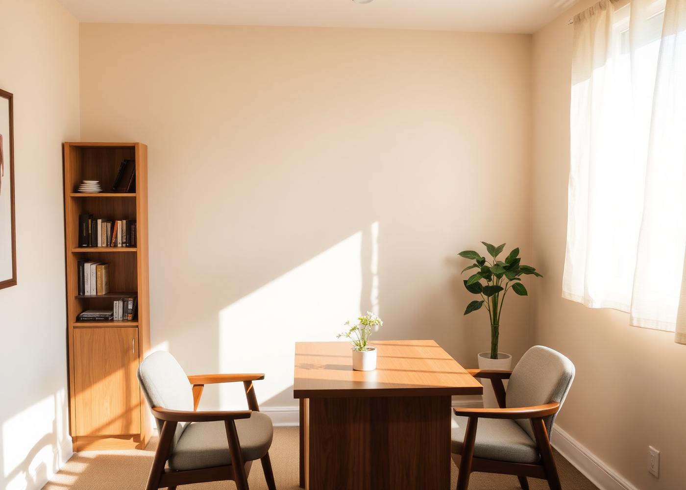 Quiet, warm consultation room at Zenit